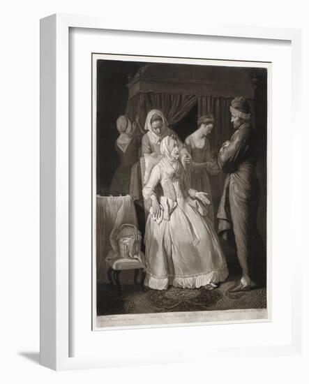 The Virtuous Comforted by Sympathy and Attention, Print Made by Valentine Green, 1775-Edward Penny-Framed Giclee Print