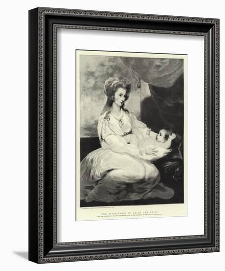 The Viscountess St Asaph and Child-Sir Joshua Reynolds-Framed Giclee Print