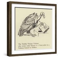 The Visibly Vicious Vulture-Edward Lear-Framed Giclee Print