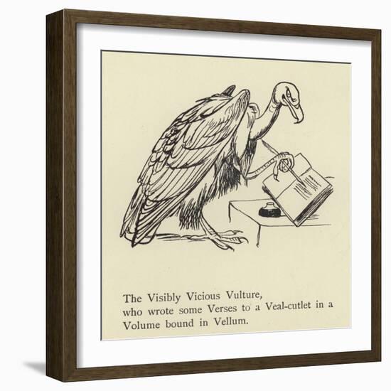 The Visibly Vicious Vulture-Edward Lear-Framed Giclee Print