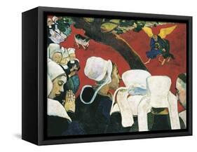 The Vision after the Sermon-Paul Gauguin-Framed Stretched Canvas