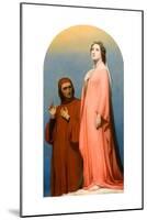 The Vision: Dante and Beatrice, 1846-Ary Scheffer-Mounted Giclee Print