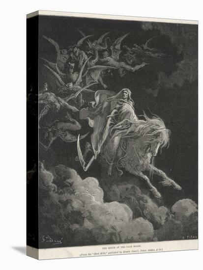 The Vision of Death on a Pale Horse-Gustave Doré-Stretched Canvas
