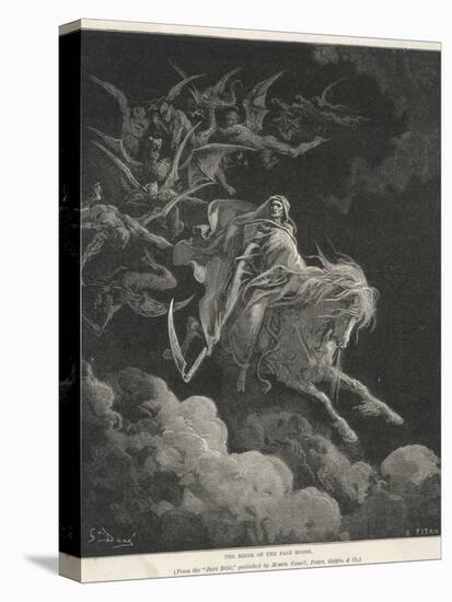 The Vision of Death on a Pale Horse-Gustave Doré-Stretched Canvas