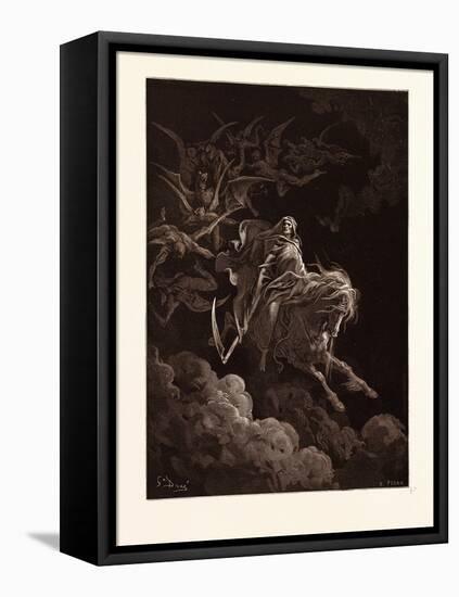 The Vision of Death-Gustave Dore-Framed Stretched Canvas