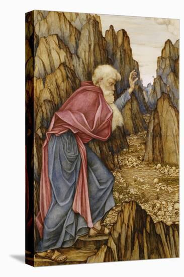 The Vision of Ezekiel: the Valley of Dry Bones-John Roddam Spencer Stanhope-Stretched Canvas