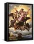 The Vision of Ezekiel-Raffaello Sanzio-Framed Stretched Canvas