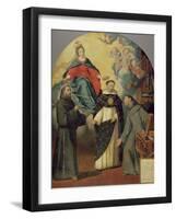 The Vision of Fray Lauterio, C.1640-Bartolome Esteban Murillo-Framed Giclee Print