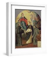 The Vision of Fray Lauterio, C.1640-Bartolome Esteban Murillo-Framed Giclee Print