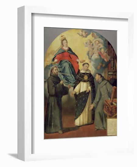 The Vision of Fray Lauterio, C.1640-Bartolome Esteban Murillo-Framed Giclee Print