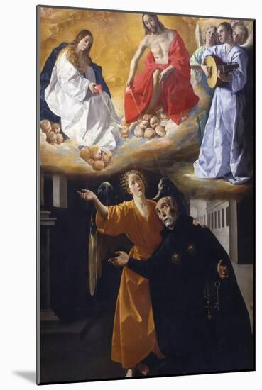 The Vision of Saint Alphonsus Rodríguez-Francisco de Zurbarán-Mounted Giclee Print