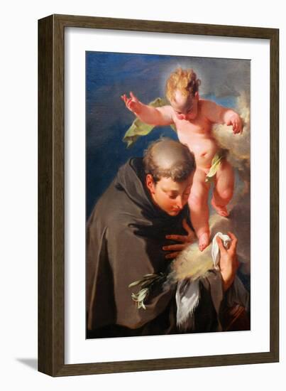 The Vision of Saint Anthony of Padua C.1730-Giovanni Battista Pittoni-Framed Giclee Print