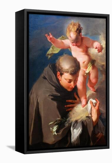 The Vision of Saint Anthony of Padua C.1730-Giovanni Battista Pittoni-Framed Stretched Canvas