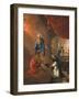 The Vision of Saint Dominic, with Saint Dominic Blessing Two Missionary Friars beyond (Oil on Panel-Thomas Wyck-Framed Giclee Print