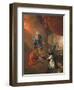 The Vision of Saint Dominic, with Saint Dominic Blessing Two Missionary Friars beyond (Oil on Panel-Thomas Wyck-Framed Giclee Print