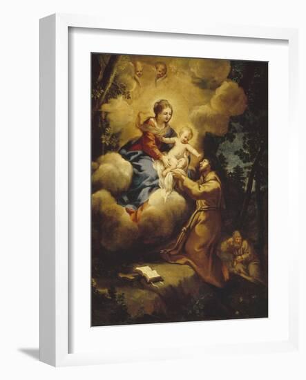 The Vision of Saint Francis, 1640S-Pietro da Cortona-Framed Giclee Print