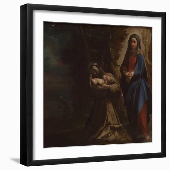 The Vision of Saint Francis, Ca 1586-Lodovico Carracci-Framed Giclee Print