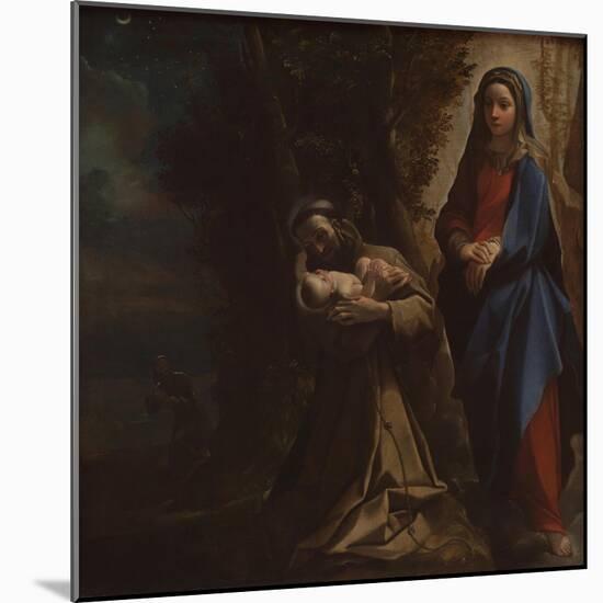 The Vision of Saint Francis, Ca 1586-Lodovico Carracci-Mounted Giclee Print