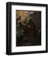 The Vision of Saint Francis of Paola-Bartolome Esteban Murillo-Framed Art Print