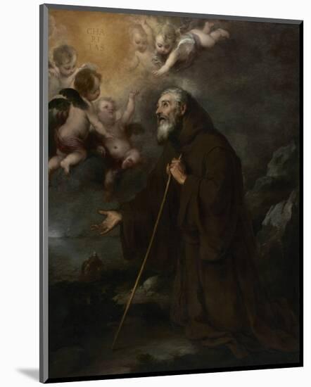 The Vision of Saint Francis of Paola-Bartolome Esteban Murillo-Mounted Art Print