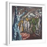 The Vision of Saint John-El Greco-Framed Giclee Print