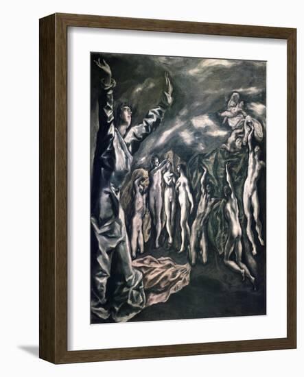 The Vision of Saint John-El Greco-Framed Giclee Print