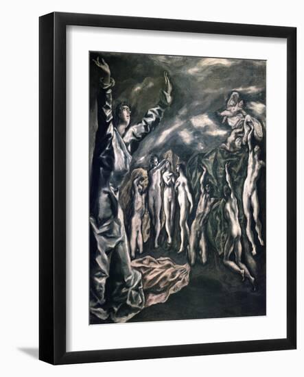 The Vision of Saint John-El Greco-Framed Giclee Print