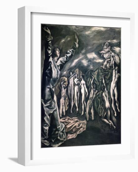 The Vision of Saint John-El Greco-Framed Giclee Print