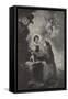 The Vision of St Anthony of Padua-Bartolome Esteban Murillo-Framed Stretched Canvas