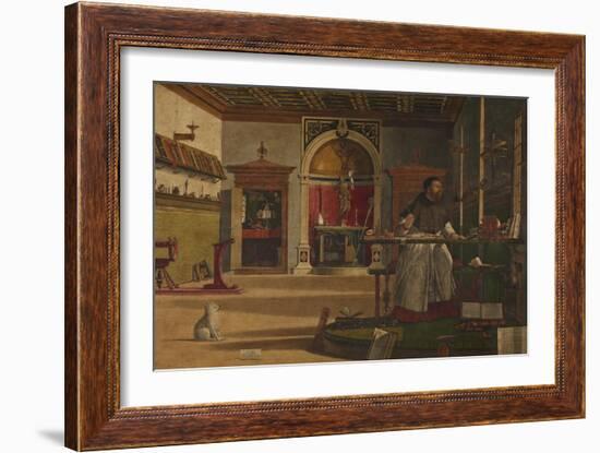 The Vision of St Augustine-Vittore Carpaccio-Framed Giclee Print