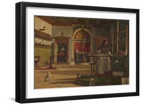 The Vision of St Augustine-Vittore Carpaccio-Framed Giclee Print