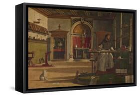 The Vision of St Augustine-Vittore Carpaccio-Framed Stretched Canvas