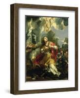 The Vision of St. Barbara-Pietro Da Cortona-Framed Giclee Print