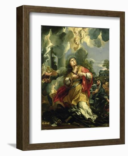 The Vision of St. Barbara-Pietro Da Cortona-Framed Giclee Print