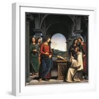 The Vision of St Bernard, C.1490/94-Pietro Perugino-Framed Giclee Print