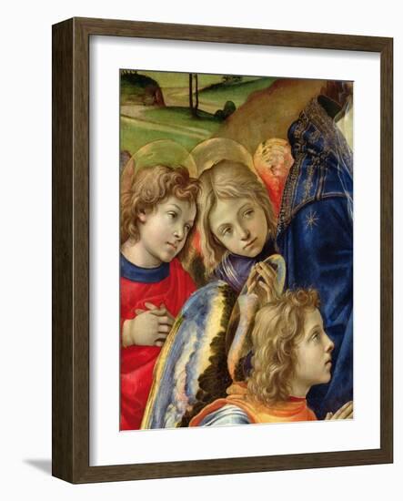 The Vision of St. Bernard, Detail of Three Angels, 1480-Filippino Lippi-Framed Giclee Print