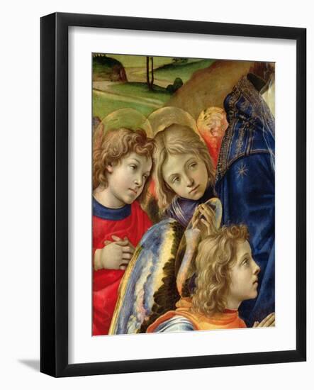 The Vision of St. Bernard, Detail of Three Angels, 1480-Filippino Lippi-Framed Giclee Print