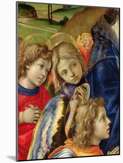 The Vision of St. Bernard, Detail of Three Angels, 1480-Filippino Lippi-Mounted Giclee Print