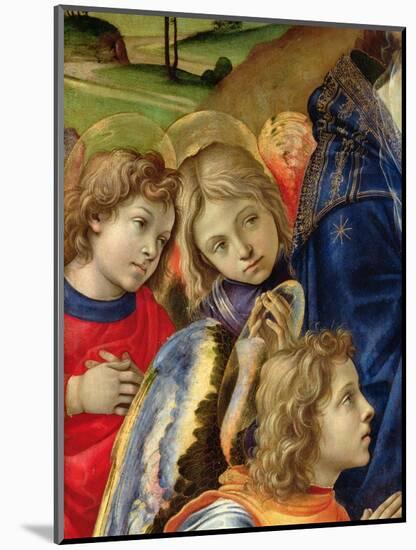 The Vision of St. Bernard, Detail of Three Angels, 1480-Filippino Lippi-Mounted Giclee Print