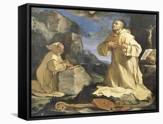 The Vision of St Bruno, 1647-Giovanni Francesco Barbieri-Framed Stretched Canvas