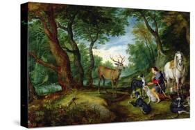 The Vision of St. Hubert, c.1620-Jan Brueghel the Elder-Stretched Canvas