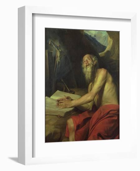 The Vision of St. Jerome-Juan Martin Cabezalero-Framed Giclee Print