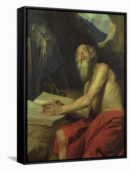 The Vision of St. Jerome-Juan Martin Cabezalero-Framed Stretched Canvas