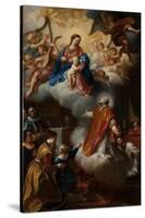 The Vision of St. Philip Neri, 1721-Marco Benefial-Stretched Canvas