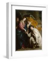 The Vision of the Blessed Hermann Joseph, 1630-Sir Anthony Van Dyck-Framed Giclee Print