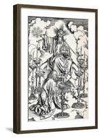 The Vision of the Seven Candlesticks, 1498-Albrecht Dürer-Framed Giclee Print