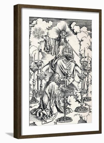 The Vision of the Seven Candlesticks, 1498-Albrecht Dürer-Framed Giclee Print