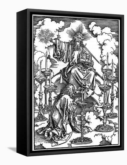 The Vision of the Seven Candlesticks from the 'Apocalypse, 1498-Albrecht Durer-Framed Stretched Canvas