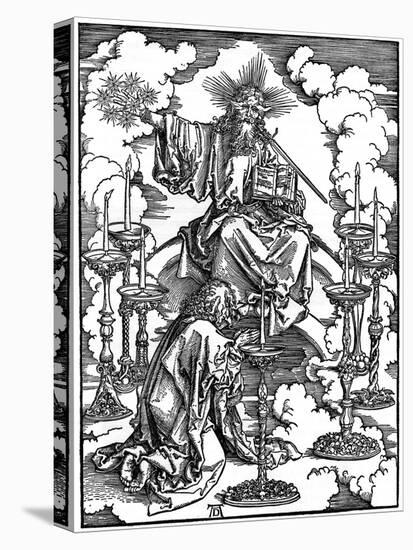 The Vision of the Seven Candlesticks from the 'Apocalypse, 1498-Albrecht Durer-Stretched Canvas