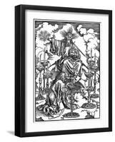 The Vision of the Seven Candlesticks from the 'Apocalypse, 1498-Albrecht Durer-Framed Giclee Print